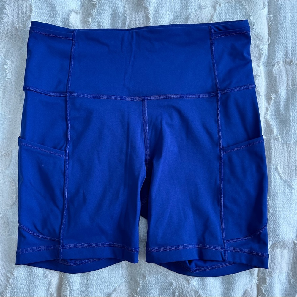 Lululemon royal blue biker shorts